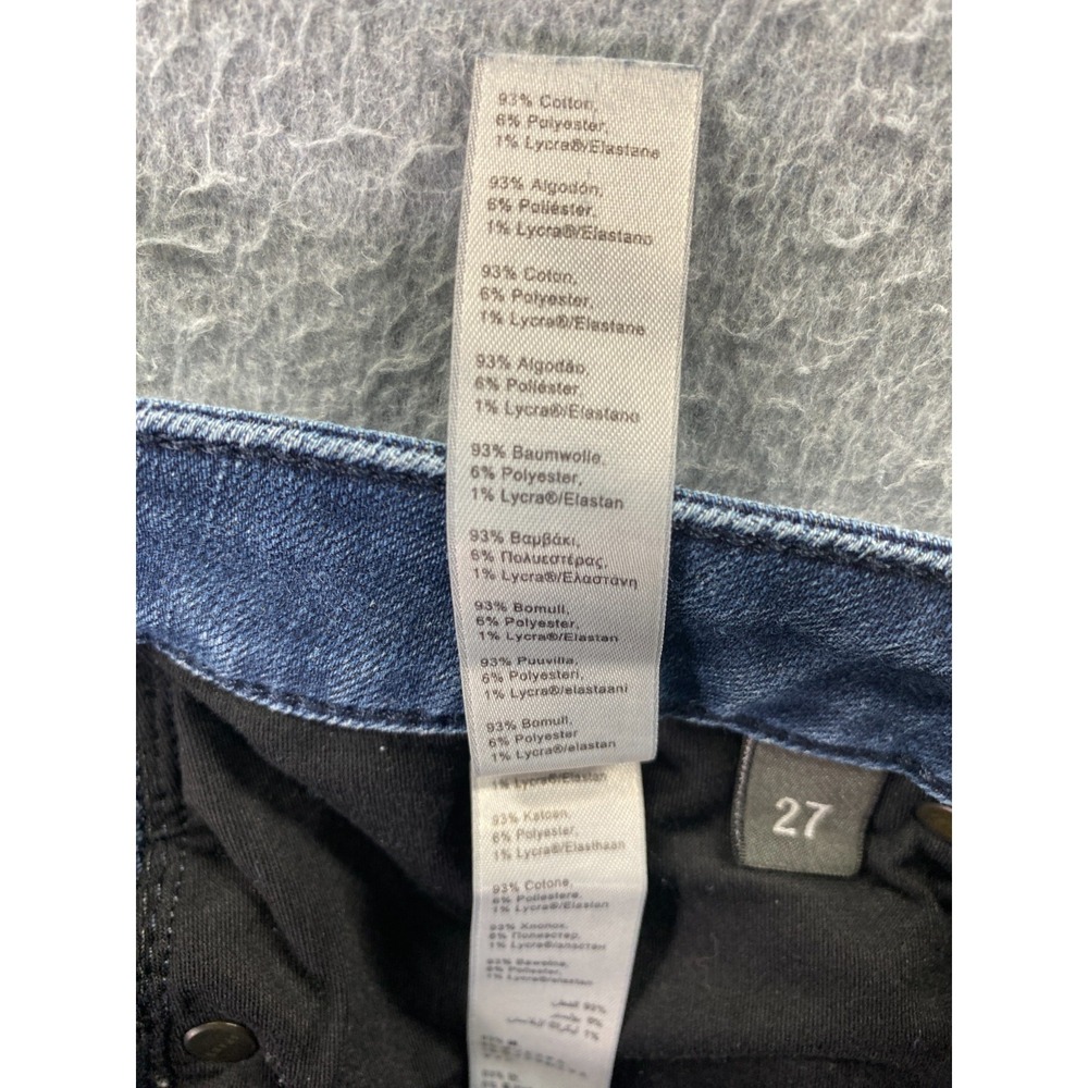 Spanx Jeans Womens 27 The Slim-X Straight Shaping Stretch Medium Wash Zip Fly - Picture 8 of 10